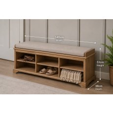Gallery Direct Malvern Natural Oak Hall Bench Gallery Direct Malvern Natural Oak Hall Bench