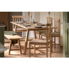 Gallery Direct Eton Natural Ext 160-200cm Trestle Dining Table Gallery Direct Eton Natural Ext 160-200cm Trestle Dining Table