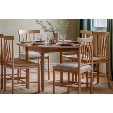 Gallery Direct Eton Natural Round Ext 110-150cm Dining Table Gallery Direct Eton Natural Round Ext 110-150cm Dining Table