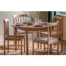 Gallery Direct Eton Natural Round Ext 110-150cm Dining Table Gallery Direct Eton Natural Round Ext 110-150cm Dining Table