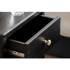 Gallery Direct Acton Black 2 Drawer Bedside Table Gallery Direct Acton Black 2 Drawer Bedside Table