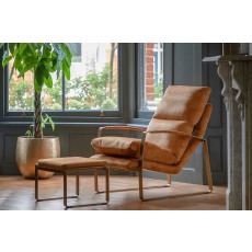 Gallery Direct Fabien Lounger Chair in Ochre Soft Fabric Gallery Direct Fabien Lounger Chair in Ochre Soft Fabric