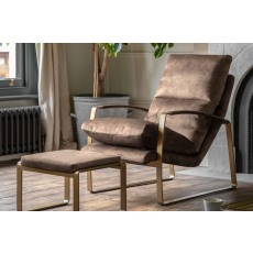 Gallery Direct Fabien Lounger Chair in Mineral Soft Fabric Gallery Direct Fabien Lounger Chair in Mineral Soft Fabric