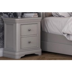 Mabel Wooden Bedside Table in Painted Taupe Finish Mabel Wooden Bedside Table in Painted Taupe Finish