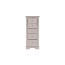Mabel Wooden 5 Drawer Chest in Painted Taupe Finish Mabel Wooden 5 Drawer Chest in Painted Taupe Finish