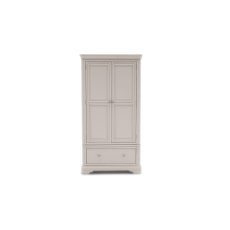 Mabel Wooden 2 Door Wardrobe in Painted Taupe Finish Mabel Wooden 2 Door Wardrobe in Painted Taupe Finish