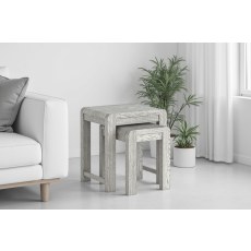 Amsterdam Washed Grey Oak Nest of Tables Amsterdam Washed Grey Oak Nest of Tables