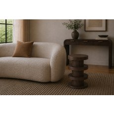 California Dark Oak Bobbin Side Table California Dark Oak Bobbin Side Table