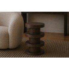 California Dark Oak Bobbin Side Table California Dark Oak Bobbin Side Table