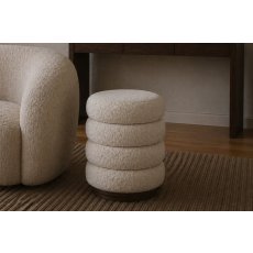 California Dark Oak Upholstered Footstool California Dark Oak Upholstered Footstool