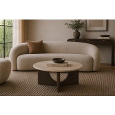 California Dark Oak Coffee Table with Travertine Top California Dark Oak Coffee Table with Travertine Top