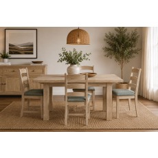 Normandy White Wash Small Ext 140-185cm Dining Table Normandy White Wash Small Ext 140-185cm Dining Table