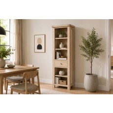 Normandy White Wash Slim Bookcase Normandy White Wash Slim Bookcase