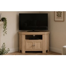 Normandy White Wash Corner TV Unit Normandy White Wash Corner TV Unit