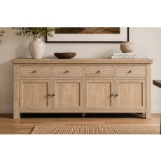 Normandy White Wash 4 Door 4 Drawer Large Sideboard Normandy White Wash 4 Door 4 Drawer Large Sideboard