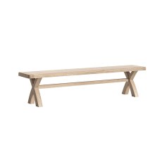 Normandy White Wash Cross Leg Diining Bench Normandy White Wash Cross Leg Diining Bench
