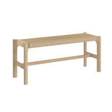 Sicily Oak 110cm Weave Dining Bench Sicily Oak 110cm Weave Dining Bench