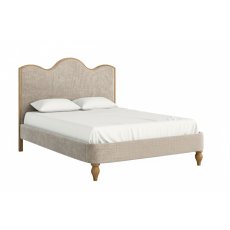Verona Oak Oatmeal Upholstered Bed Frame Verona Oak Oatmeal Upholstered Bed Frame