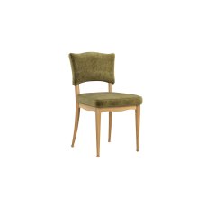 Verona Oak Ivy Dining Chair in Olive Green Fabric