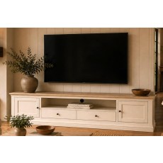 Provence Painted Off-White Oak Extra Large 210cm TV Unit