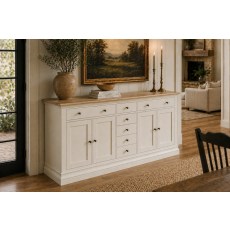Provence Painted Off-White Oak 200cm Extra Large Sideboard