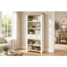 Windsor Country Oak Painted Large Bookcase