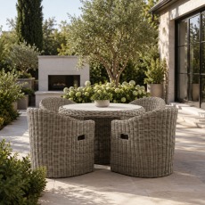 Gallery Direct Ragusa Outdoor Garden 4 Seater Dining Set
