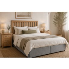 Devon Solid Oak 4'6 Double Headboard