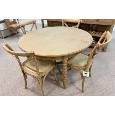 Ex-Display Liskeard - Gallery Direct Artisan Round Dining Table + 4 Cafe Chairs