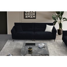 Albany 4 Seater Sofa in Black Lux Boucle