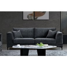 Lenox 2 Seater Sofa in Steel Grey Velvet