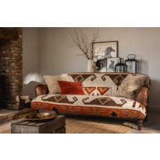 Tetrad Heritage Dakota Patterned Midi 2 Seater Sofa in Saddler and Mohican Leather Fabric Mix Tetrad Heritage Dakota Patterned Midi 2 Seater Sofa in Saddler and Mohican Leather Fabric Mix