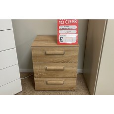Ex-Display St Austell - Aldono Wide 3 Drawer Bedside Table
