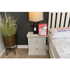 Ex-Display St Austell - Burgundy Painted 2 Drawer Bedside Table Ex-Display St Austell - Burgundy Painted 2 Drawer Bedside Table