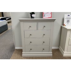 Ex-Display St Austell - Burgundy Painted 2 Over 3 Chest of Drawers Ex-Display St Austell - Burgundy Painted 2 Over 3 Chest of Drawers