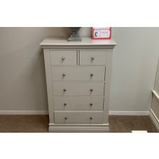 Ex-Display St Austell - Burgundy Painted 2 Over 4 Chest of Drawers