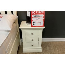 Ex-Display St Austell - Burgundy Painted 3 Drawer Bedside Table Ex-Display St Austell - Burgundy Painted 3 Drawer Bedside Table