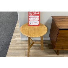 Ex-Display St Austell - Gallery Direct Madrid Natural Oak Round Side Table Ex-Display St Austell - Gallery Direct Madrid Natural Oak Round Side Table