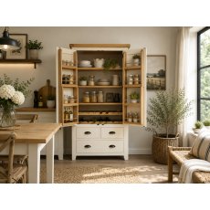 Cotswold White Painted Kitchen Larder Cupboard