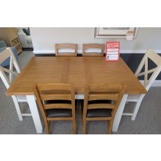 Ex-Display Newquay - Cotswold Extending Table and 6 Mismatched Chairs Ex-Display Newquay - Cotswold Extending Table and 6 Mismatched Chairs