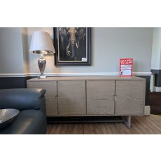 Ex-Display Newquay - Gallery Direct Craft 4 Door Sideboard Smoked Ex-Display Newquay - Gallery Direct Craft 4 Door Sideboard Smoked