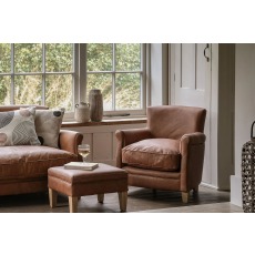 Gallery Direct Mr. Paddington Chair in Vintage Brown Leather