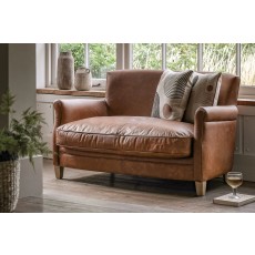 Gallery Direct Mr. Paddington Sofa in Vintage Brown Leather