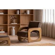 Gallery Direct Marco Armchair in Verona Sepia Gallery Direct Marco Armchair in Verona Sepia