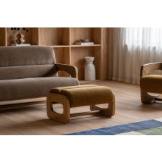 Gallery Direct Marco Footstool in Verona Golden Gallery Direct Marco Footstool in Verona Golden