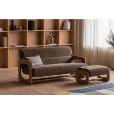 Gallery Direct Marco 3 Seater Sofa in Verona Sepia Gallery Direct Marco 3 Seater Sofa in Verona Sepia