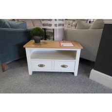 Ex-Display Newquay - Nebraska White Painted Small TV Unit