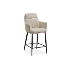 Bologna Fabric Bar Stool in Miami Toffee (Pair) Bologna Fabric Bar Stool in Miami Toffee (Pair)