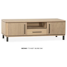 Medway Blond Oak Lamulux 160cm Large TV Unit Medway Blond Oak Lamulux 160cm Large TV Unit