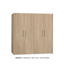 Medway Lamulux Wood-Effect 4 Door Wardrobe Medway Lamulux Wood-Effect 4 Door Wardrobe